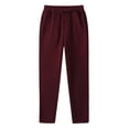 thumbnail image 3 of Men's Hop Casual Pants Solid Color Track Workout Trousers with Lace up and Pocket Design, 3 of 3