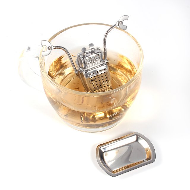 Tea Infuser, Tea Leaf Filter Loose Tea Infuser, Tea Ball Robot Shape For Kitchen Home