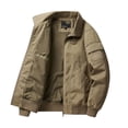 thumbnail image 4 of RXIRUCGD Veste de Travail à Manches Longues Multi-Poches Zippée pour Hommes, Khaki, Taille : 4TG, 4 of 7