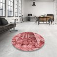 thumbnail image 4 of Ahgly Company Tapis d'Intérieur Rectangulaires Transitionnels Rouges Lavables à la Machine, 8 Pieds x 12 Pieds, 4 of 7