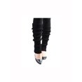 thumbnail image 2 of INSPIRE CHIC Women's Ruffled Cuff Over Knee Length Ribbed Knitted Leg Warmers Black, 2 of 6