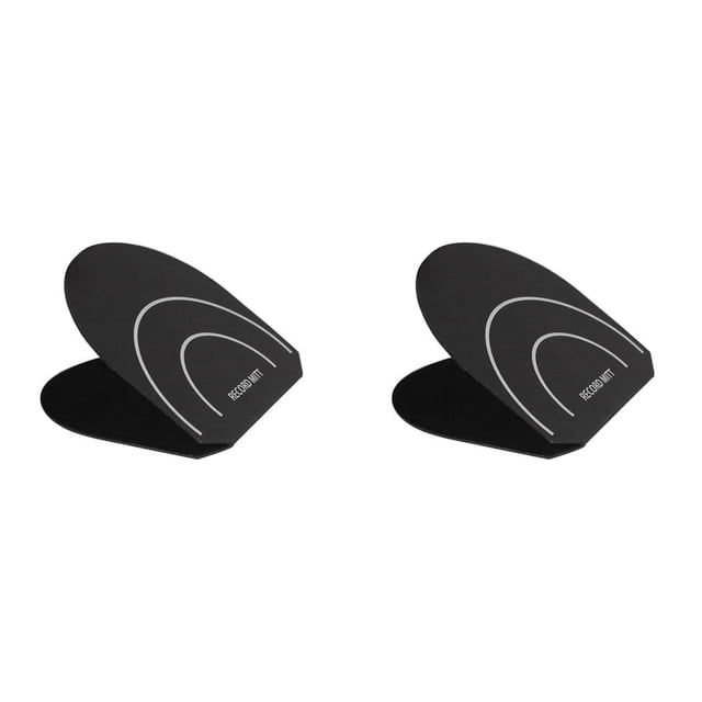 2X Gant de Nettoyage pour Disques, Pince pour Disque Vinyle, Tampon de Protection pour le Nettoyage des Disques Vinyle LP. Fait de Carton Noir et de Flanelle, Empêche les Empreintes Digitales et Protège les Disques pendant la Manutention. Compact, portable et Convient comme Outil de Nettoyage de Disques pour audiophiles.