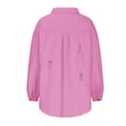 thumbnail image 5 of CEHVOM Veste en Denim à Manches Longues pour Femmes avec Franges et Trous Liquidation, 5 of 5