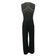thumbnail image 2 of UPPADA Sparkle Sequin Jumpsuit For Womens Sleeveless Wide Leg Pants Rompers High Waist Overalls Summer Flowy Chiffon Jumpsuit, 2 of 5