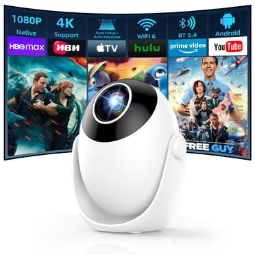 Salange Projecteur Intelligent LCD 1080p FHD Auto-Focus à Courte Portée pour Cinéma Maison Extérieur avec Wi-Fi et Bluetooth