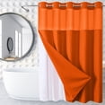 thumbnail image 5 of Rideau de Douche Simple à Double Grand Anneau pour Salles de Bain, Tissu Polyester Robuste avec Ourlet Lesté Magnétique, Conception Réversible et Imperméable pour Hôtels et Maison, 5 of 5