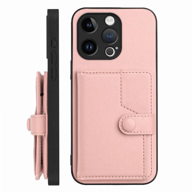 FOXDOCK Case for iPhone 13 pro RFID-Blocking Card Holder - Stylish Button Closure Design