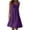 Violet, variante sur QIPOPIQ Robe T-Shirt Évasée Décontractée d'Été pour Femme, Sortie de Plage, Robe Débardeur Unie à Volants avec Poches, Liquidation