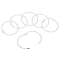 thumbnail image 1 of Unique Bargains 1.8' OD 1.5' ID Loose Leaf Rings Binder Ring Book Rings Steel for Scrapbook, White 10 Pack, 1 of 6
