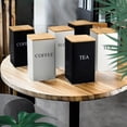 thumbnail image 4 of Metal Kitchen Canister Set for Coffee Tea and Dry Food Storage with Secure Airtight Lids, 4 of 6