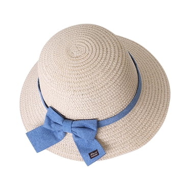 XZNGL Summer Hat for Women Summer Women Flower Bow Decorated Hat Rope Beach Hat Sun Hat Beach Hat Women Sun Hat for Women