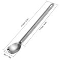 thumbnail image 3 of Titanium Long Handle Spoon Cutlery for Outdoor Camping Backpacking Picnic, 3 of 8