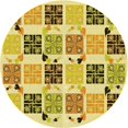 thumbnail image 1 of Ahgly Company Tapis d'Intérieur Lavables en Machine, Ronds, Transitionnels, Brun Bisque Foncé, Ronds de 6', 1 of 7