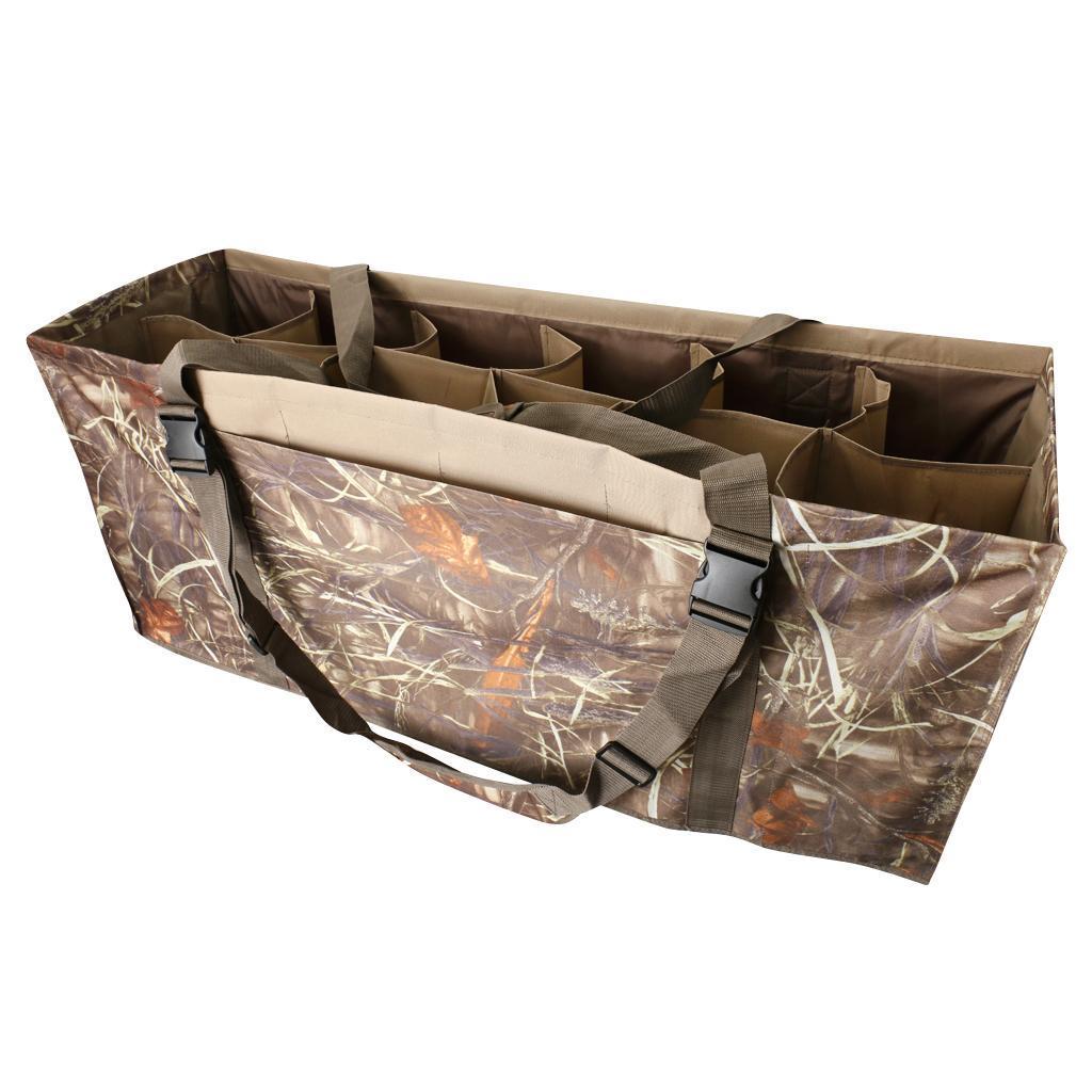 koolsoo 12 Slot 3D Lifelike Outdoor Duck Decoy Bag with Padded Adjustable Shoulder Strap