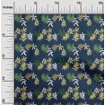 thumbnail image 2 of oneOone Polyester Spandex Navy Blue Fabric Leaves Craft Projects Decor Fabric Printed By The Yard 56 Inch Wide, 2 of 5