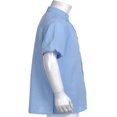 thumbnail image 3 of MesaSe Chemises d'Été en Lin pour Homme à Manches Courtes Unies Décontractées Amples Robe Hauts Doux T-Shirt Bleu m, 3 of 7