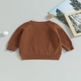 thumbnail image 3 of Baby Girl Boy Knit Pullover Sweater Fall Winter Warm Sweatshirt Tops with Pocket, 3 of 6