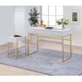 thumbnail image 2 of Bureau Coleen d'ACME, blanc et laiton, 2 of 2