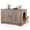Grey, variant on Costway Cat Litter Box Enclosure Furniture with Double Doors Divider Side Entry for Cats Black