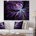 thumbnail image 1 of Glittering Purple Fractal Flower - Floral Canvas Art Print, 1 of 1