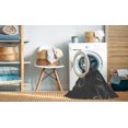 thumbnail image 2 of Ahgly Tapis d'Intérieur Lavable en Machine Carré Noir Charbon, 3 Pieds Carré, 2 of 7