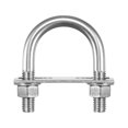 thumbnail image 1 of Unique Bargains Pênes Ronds en U 2 Ensembles 63mm(2.48 Pieds) Largeur Intérieure 96mm Longueur M12 Acier Inoxydable 304 avec Écrous Rondelles et Plaques, 1 of 5