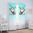 thumbnail image 4 of Goory Rideaux de Noël Luxe 2 Pcs Draperies Texturées en Lin Décoration Maison Rideau de Fenêtre Poche de Tringle Style Chambre-2 L:24"x H:59 Pouces, 4 of 6
