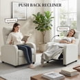 thumbnail image 4 of HOMCOM Fauteuil Inclinable à Poussée pour Cinéma Maison avec Siège Rembourré, 4 of 10