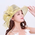 thumbnail image 4 of Women's Floral Mesh Hat Sunshade Beach Hat Sun Block Hat, 4 of 4