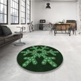 thumbnail image 4 of Ahgly Company Tapis d'Intérieur Lavable à la Machine, Carré, Transitionnel, Noir Nuit, Tapis de Zone, 3 Pieds Carré, 4 of 7