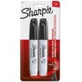 thumbnail image 1 of Marqueurs permanents Sharpie, pointe biseautée, noir, 2 unités, 1 of 5