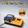 thumbnail image 2 of Portable Dual Ports Charger For Dewalt 18V-20V Lithium Battery Rechargeable DCB200, DCB201, DCB202, DCB203, DCB204, DCB206 Fast Charger, 2 of 8