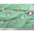 thumbnail image 3 of Soimoi polyester Crepe Fabric Wreath,Snowman,Reindeer Animal Print Fabric by Yard 42 Inch Wide, 3 of 3