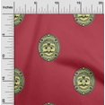 thumbnail image 2 of oneOone Viscose Chiffon Red Fabric Asian Block Face Sewing Craft Projects Fabric Prints By Yard 42 Inch Wide, 2 of 4