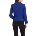 thumbnail image 3 of INSPIRE CHIC Blazer pour Femme à devant Ouvert Veste de Tailleur Courte d'Été pour le Travail TG Bleu Royal-Uni, 3 of 5