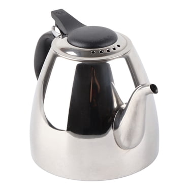 1.2L Stovetop Teapot, Premium 304 Stainless Steel Tea Coffee Pot Kettle with Ergonomic Handle, Large Boiling Capacity for Family Party, Large Lid Opening for Easy Filling and