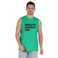 thumbnail image 1 of Inkmeso Printed Graphic World Okayest Dad€ T-Shirt For Mens Best Daddy Ever Gift T-Shirt, 1 of 7