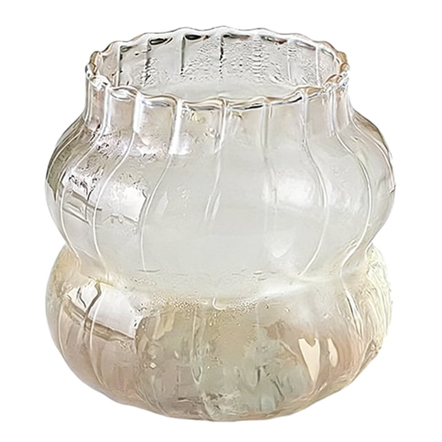 TIELUTT 3 Styles Glass Cups 650ML/530ML/410ML Drinking Glassware Ripple Glasses for Iced Coffee Acrylic Drinking Glasses Set Lolly Cups Wavy Double Layer Glass Mug Tumbler Glass Cups Dinner Glasses