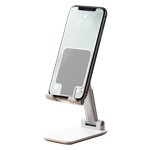 Support de téléphone cellulaire, support de téléphone réglable en hauteur d'angle pour le bureau, support pliable de téléphone de bureau, porte-téléphone compatible pour téléphone cellulaire / tablette