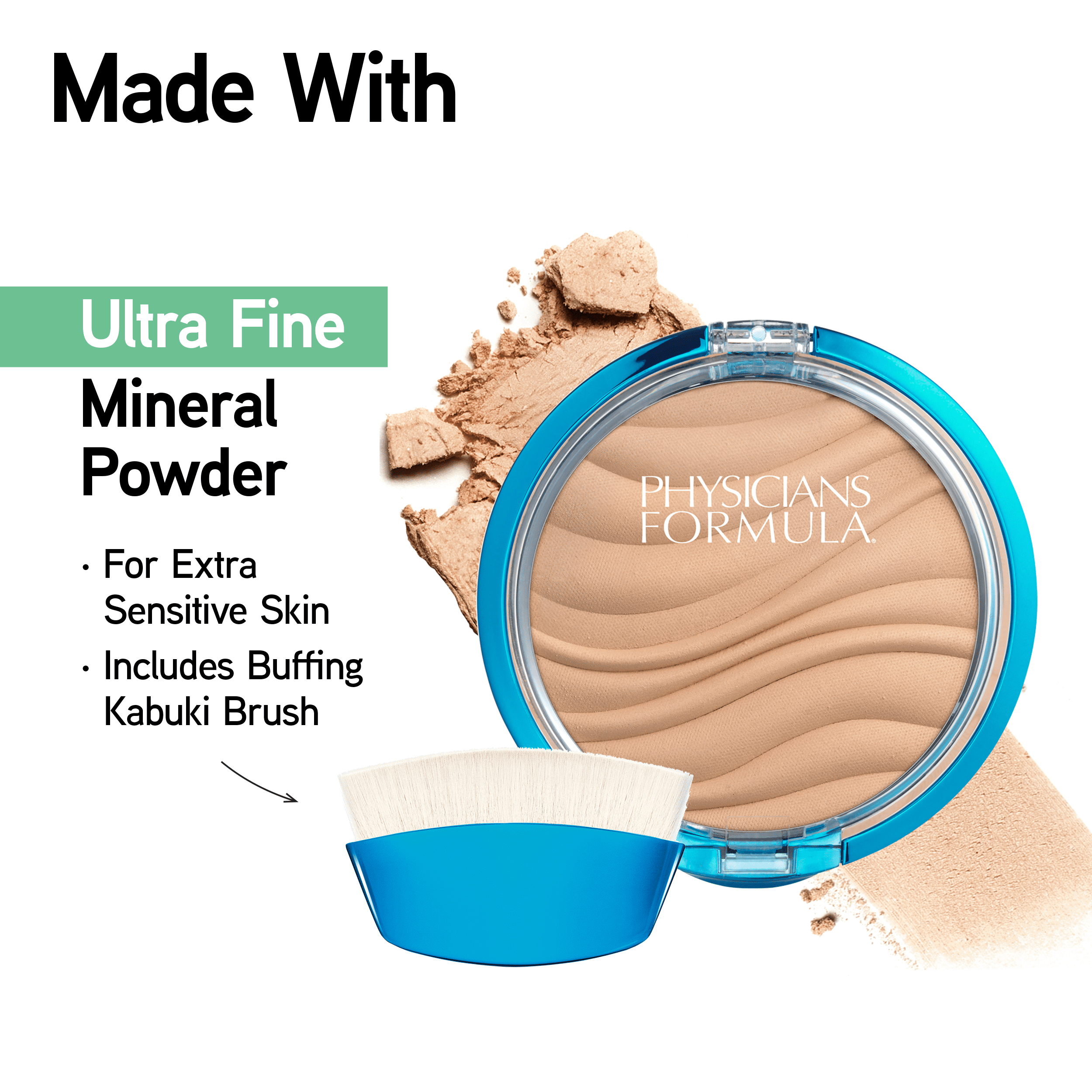 Physicians Formula Mineral Wear No Talc, Mineral Airbrushing Pressed Powder, Translucent