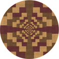 thumbnail image 1 of Ahgly Company Tapis Rond Lavable en Machine Intérieur Transitionnel Orange, 3 Pieds Rond, 1 of 7