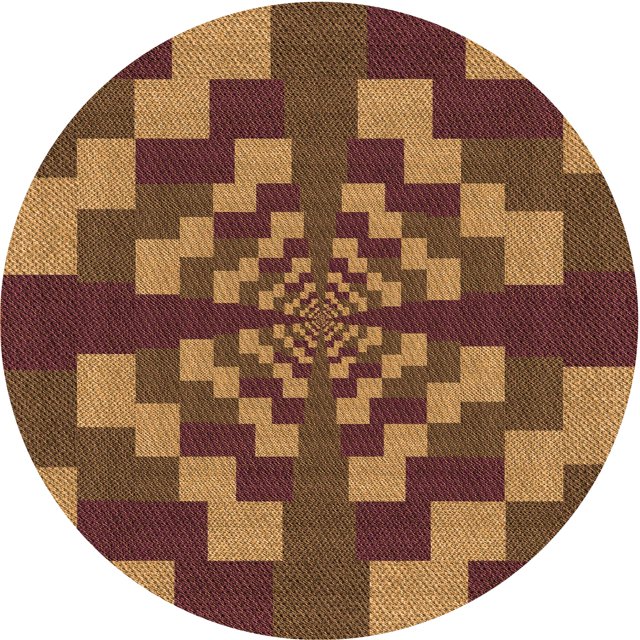 Ahgly Company Tapis Rond Lavable en Machine Intérieur Transitionnel Orange, 3 Pieds Rond