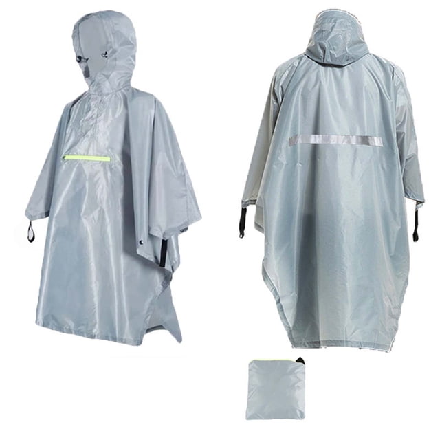 Pincandy Ponchos pour Femmes Hommes Poncho de Pluie à Capuche pour Adulte Imperméable Léger Imperméable Unisexe pour Randonnée Camping Urgence