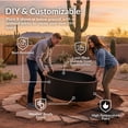 thumbnail image 2 of 36' Rectangular Steel Campfire Ring with Cooking Grate, by Sunnydaze Decor, 2 of 10