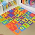 thumbnail image 2 of 36 Piece Foam Play Mat Interlocking Floor Puzzle Tiles Letters Numbers Educational Soft Activity Mat For Kids Non Toxic Eva Construction Playroom Rug 6.1X6.1 Inch Each, 2 of 9