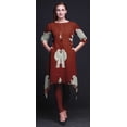 thumbnail image 4 of Bimba Kurta pour Femmes à Motif Cachemire Rouge Ethnique Imprimé Asymétrique Hauts d'Été pour Femmes Petit, 4 of 6