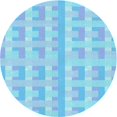 thumbnail image 1 of Ahgly Tapis Rond Lavable en Machine Intérieur Transitionnel Bleu, 7 Pieds Rond, 1 of 7