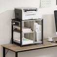 thumbnail image 2 of BeesClover Printer Stand with USB Charging Ports and Power Outlets, 3-Tier Mobile Printer Table with Storage, Rolling Printer Cart for Home, Office, 2 of 8