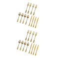 thumbnail image 4 of Transemion Plastic Forks Spoons Knifes Silverware Decor Party Golden 18.5cm 2Set, 4 of 6