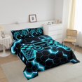 thumbnail image 3 of Erosebridal Gamepad Bedding Full Comforter Set, Game Player Down Comforter, Honeycomb Geometry Decor, Lightweight 3-Piece, 3 of 7